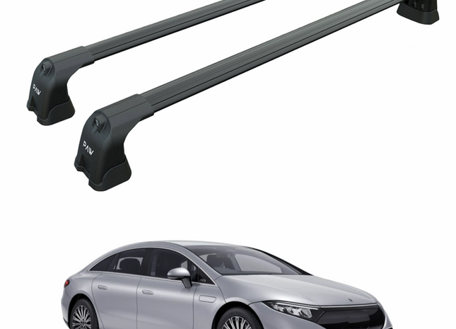 For Mercedes Benz EQS Sedan 2021-2025 Roof Rack Cross Bars Fix Point Alu Black
