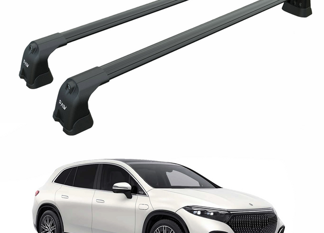 For Mercedes Benz EQS Suv 2022-2025 Roof Rack Cross Bars Fix Point, Black