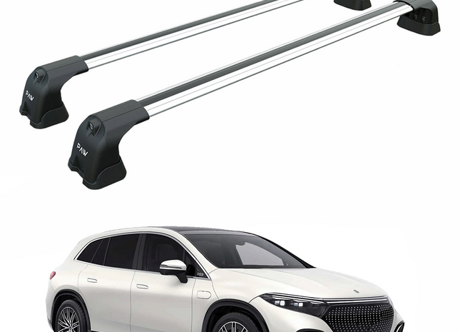 For Mercedes Benz EQS Suv 2022-2025 Roof Rack Cross Bars Fix Point, Silver