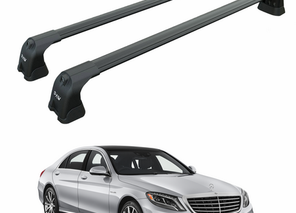 For Mercedes S-Class W222 2014-2020 Roof Rack Cross Bars Fix Point Black