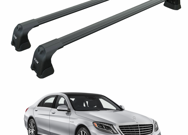 For Mercedes S-Class W222 2014-2020 Roof Rack Cross Bars Fix Point Black