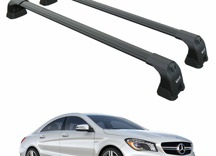 For Mercedes CLA C117 2014-2020 Roof Rack Cross Bars Fix Point, Black