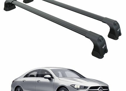 For Mercedes CLA C118 2020-2024 Roof Rack Cross Bars Fix Point, Black