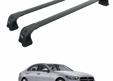 For Mercedes C W206 2022-2025 Roof Rack Cross Bars Fix Point Alu Black