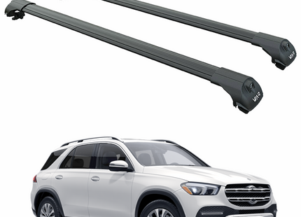 For Mercedes GLE W167 2019-Up Roof Rack Cross Bars Raised Rail Alu Black