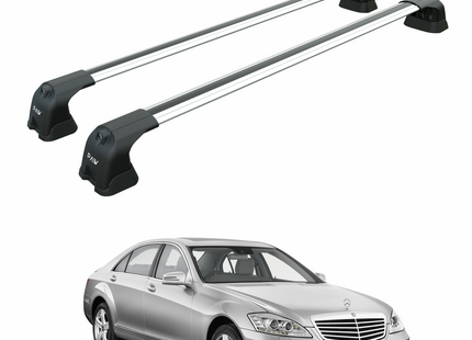 For Mercedes S-Class W221 2005-2013 Roof Rack Cross Bars Fix Point Silver