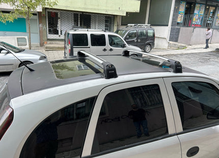 For Opel Meriva A (2003-2010) Roof Rack System Carrier Cross Bars Aluminum Silver