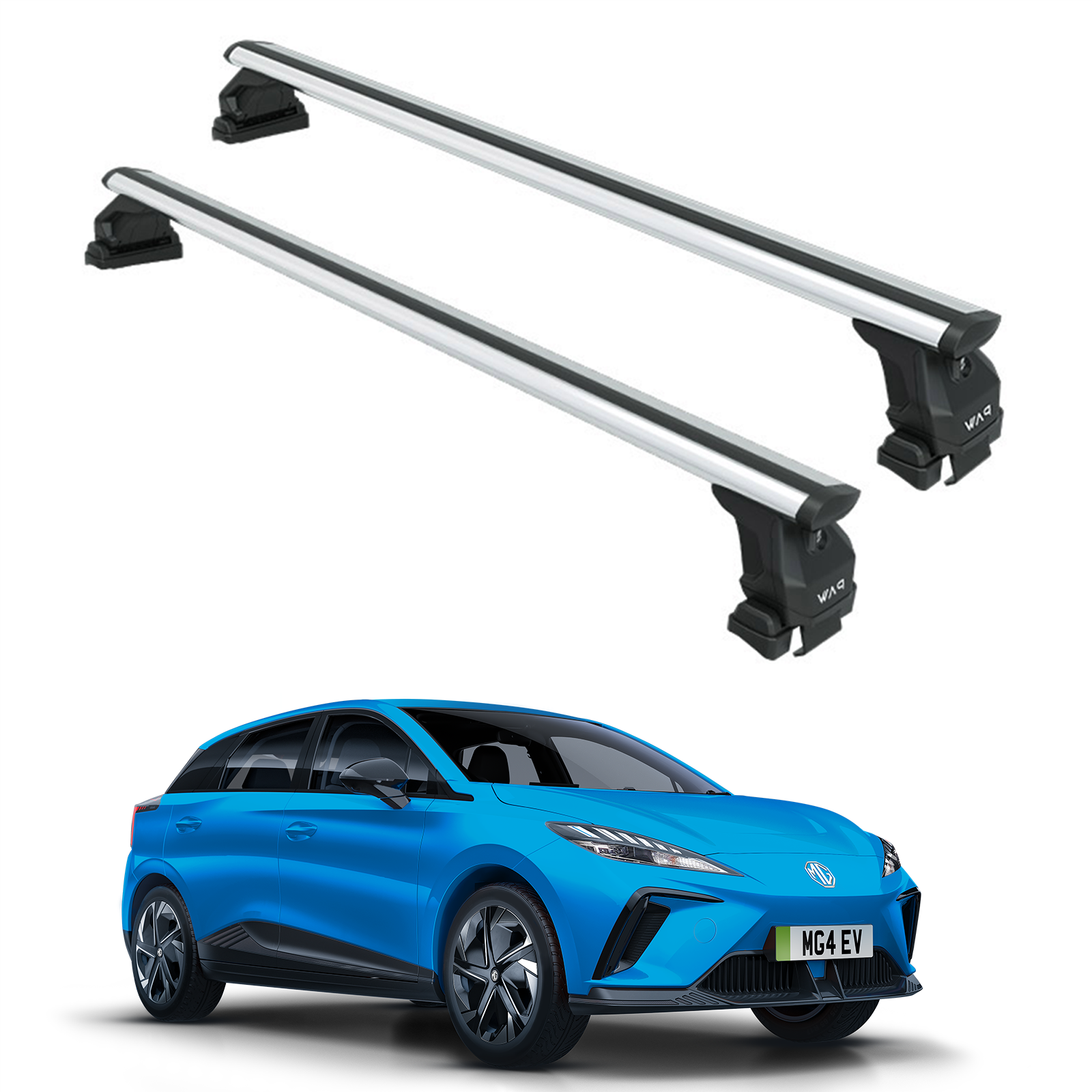 For MG MG4 Roof Rack System, Aluminum Cross Bar, Normal Roof, Silver