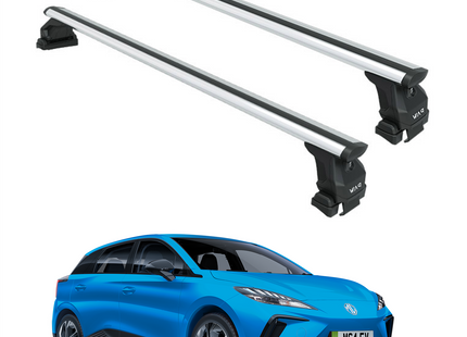 For MG MG4 Roof Rack System, Aluminum Cross Bar, Normal Roof, Silver