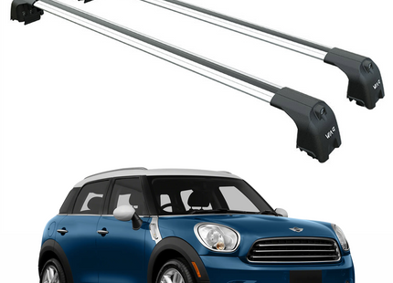 For Mini Countryman R60 2010-2016 Roof Rack Cross Bars Metal Bracket Flush Rail Silver