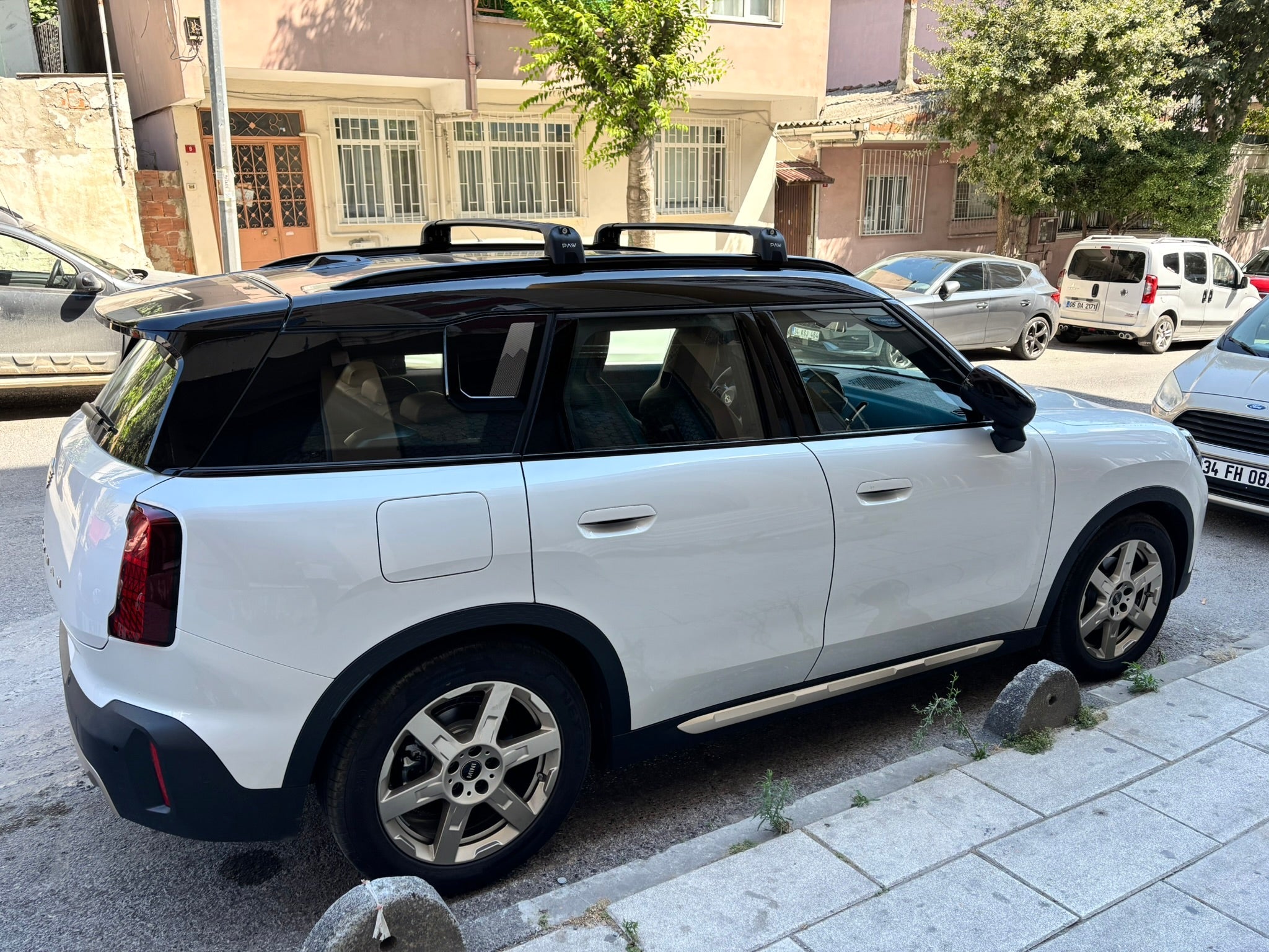 For Mini Countryman U25 2023-2025 Roof Rack Cross Bars Metal Bracket Flush Rail Black