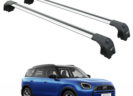 For Mini Countryman U25 2023-2025 Roof Rack Cross Bars Metal Bracket Flush Rail Silver