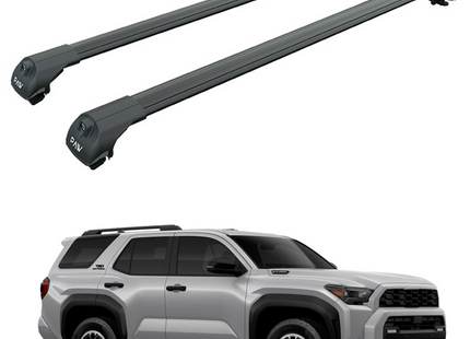 For Toyota 4Runner 2025- Up 6thGen Roof Rack Cross Bars Raised Rail Alu Black
