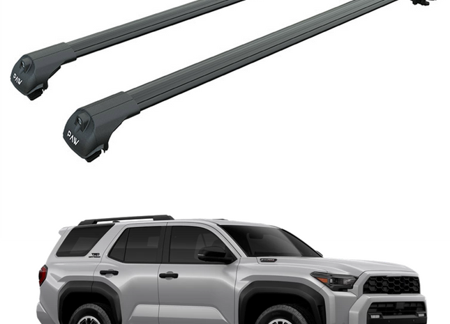 For Toyota 4Runner 2025- Up 6thGen Roof Rack Cross Bars Raised Rail Alu Black