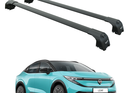 For Nissan Leaf 2025- Up Roof Rack Cross Bars Metal Bracket Flush Rail Black
