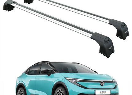 For Nissan Leaf 2025- Up Roof Rack Cross Bars Metal Bracket Flush Rail Silver
