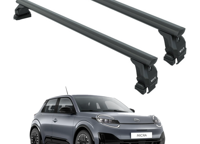 For Nissan Micra 2025- Up Roof Rack Cross Bars Normal Roof Black
