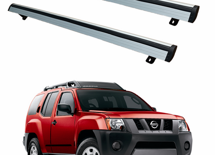 For Nissan XTerra 1999-2015 Roof Rack Cross Bars Raised Rail Silver