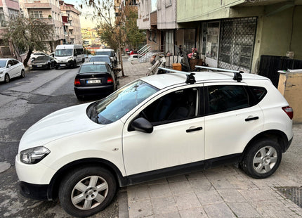 For Nissan Qashqai J10 (2006-2013) Roof Rack Cross Bars Normal Roof Pro 4, Silver