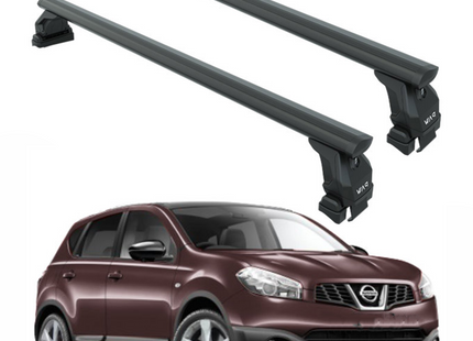 For Nissan Qashqai J10 (2006-2013) Roof Rack Cross Bars Normal Roof Pro 4, Black
