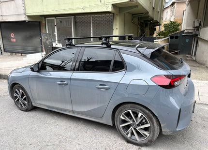 For Vauxhall Corsa F (2019-2025) Roof Rack System Carrier Cross Bars, Black