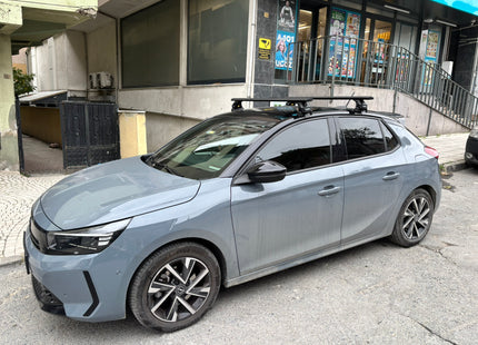 For Vauxhall Corsa F (2019-2025) Roof Rack System Carrier Cross Bars, Black