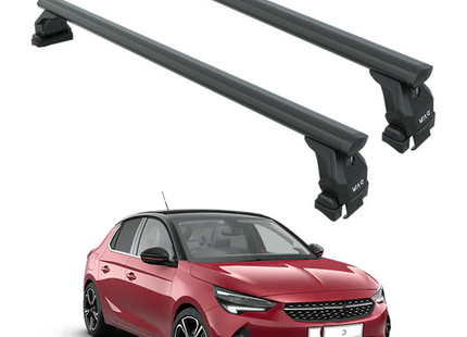 For Vauxhall Corsa F (2019-2025) Roof Rack System Carrier Cross Bars, Black