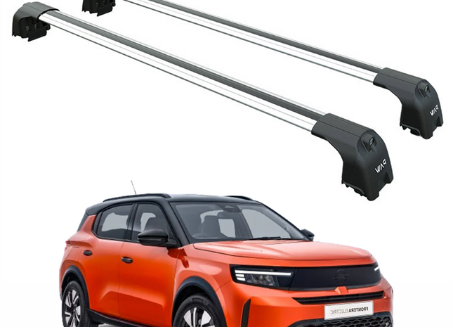 For Opel Frontera 2024- Up Roof Rack Cross Bars Metal Bracket Flush Rail Silver
