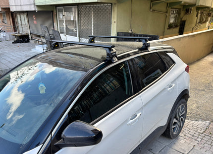 Vauxhall Grandland X (2017-Up) Roof Rack System Carrier Cross Bars, Black
