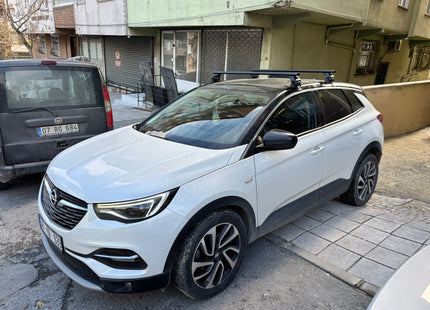 Vauxhall Grandland X (2017-Up) Roof Rack System Carrier Cross Bars, Black