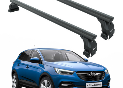 Vauxhall Grandland X (2017-Up) Roof Rack System Carrier Cross Bars, Black