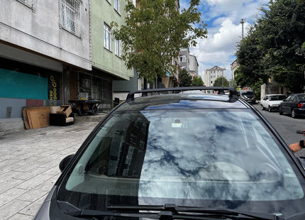 For Opel Meriva B (2014-2018) Roof Rack System Carrier Cross Bars Aluminum Black