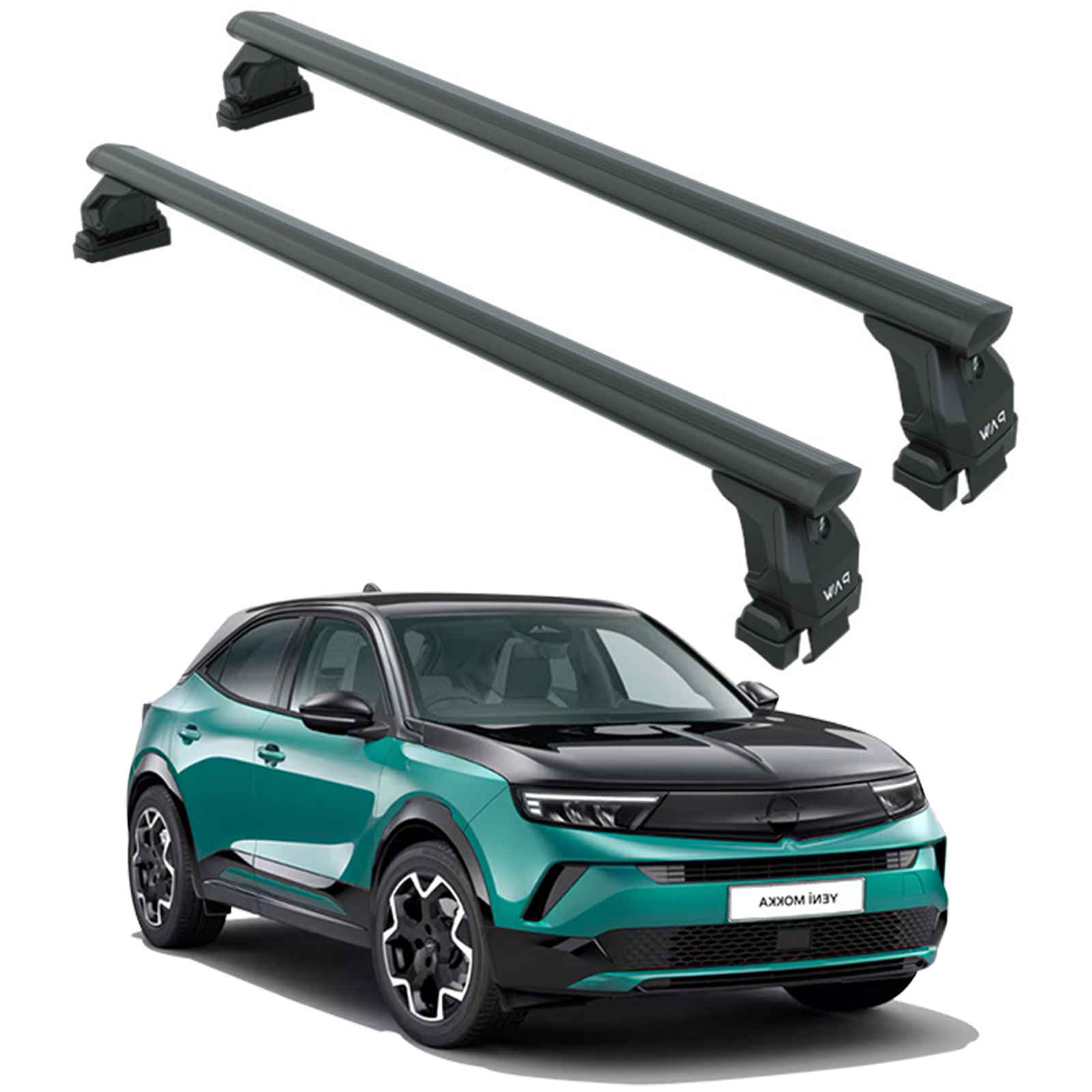 Compatible with Vauxhall Mokka vehicle Normal Roof Rack Cross Bars Spacial Series Pro 4 Black Color 2020- Up