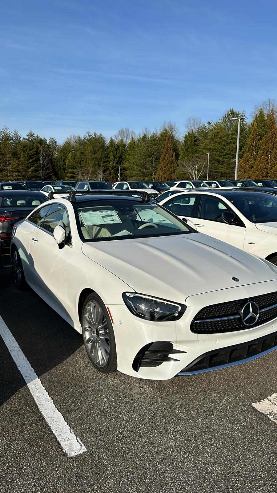 For Mercedes Benz E Coupe C238 2018-Up Roof Rack Cross Bars Fix Point Alu Silver