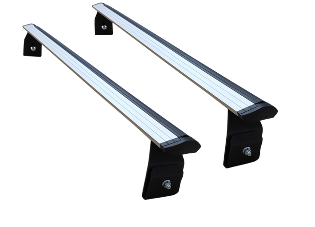 For Ford Bronco (GEN 5) 1992-96 Roof Rack Cross Bars Rain Gutter Alu Silver