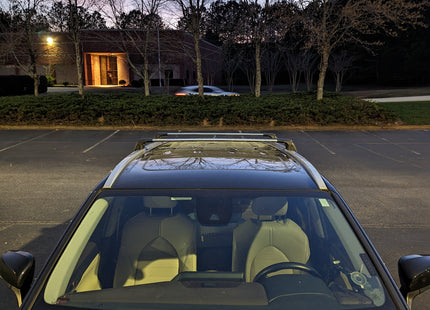 For Toyota Highlander 2020-Up Roof Rack Cross Bars Metal Bracket Flush Rail Alu Black