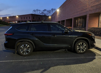 For Toyota Highlander 2020-Up Roof Rack Cross Bars Metal Bracket Flush Rail Alu Black