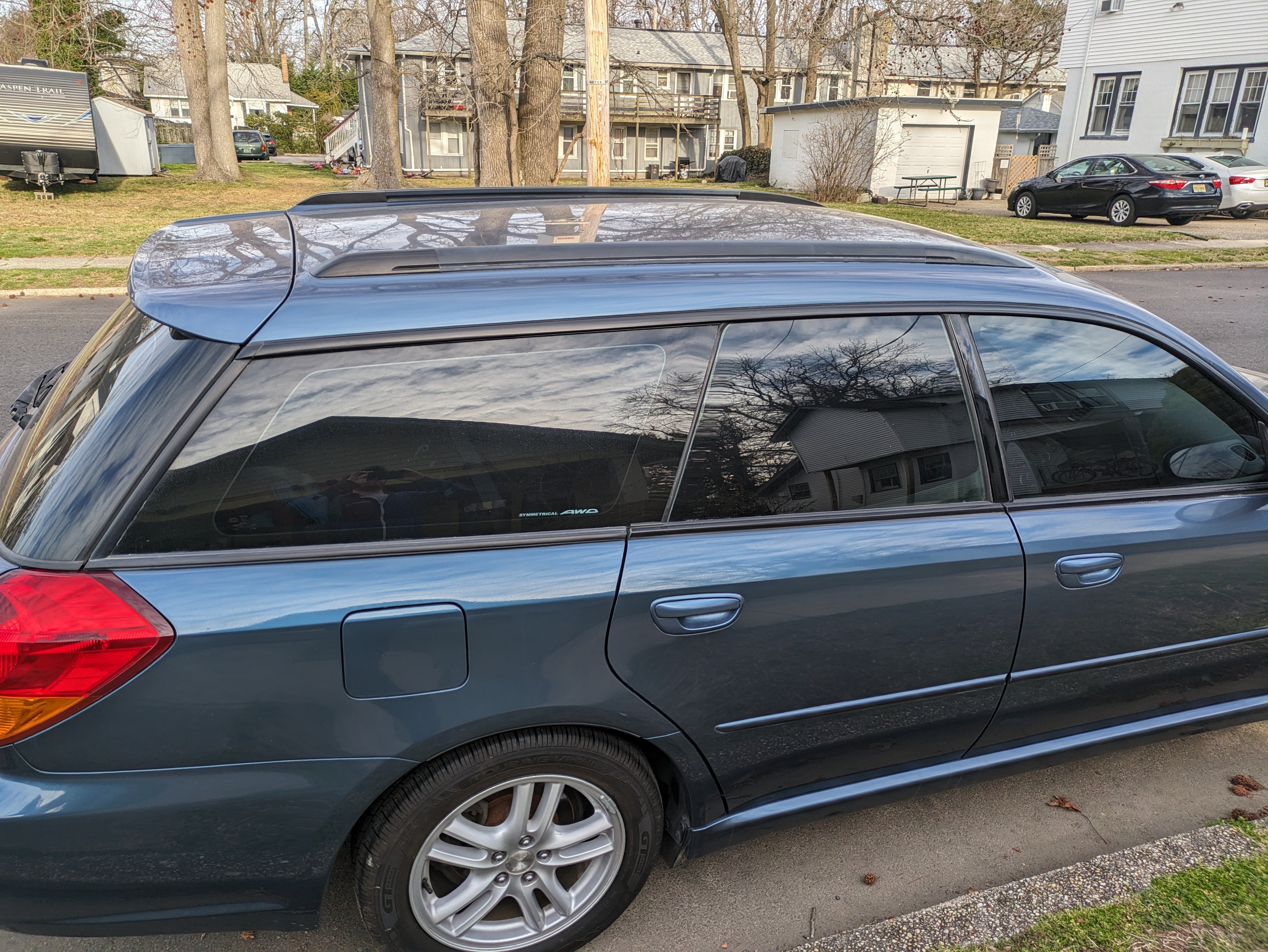 For Subaru Legacy Estate 2003-09 Roof Rack Cross Bars Flush Rail Alu Silver Type 2