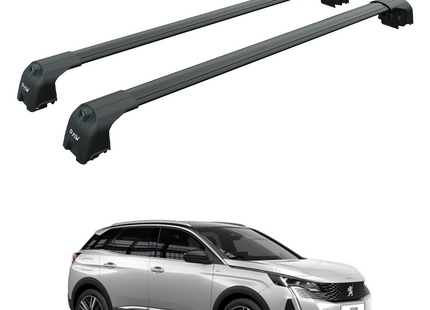 For Peugeot 3008 2025- Up Roof Rack Cross Bars Normal Roof Alu Black