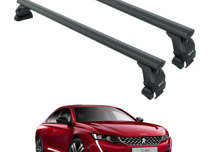 For Peugeot 508 2018-2025 Roof Rack Cross Bars Normal Roof Alu Black