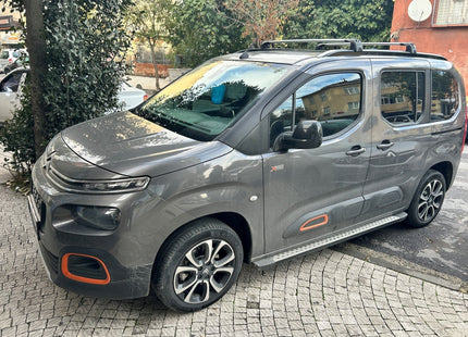 For Opel Combo 2023-2025 Roof Rack System, Aluminum Cross Bar, Flush Rail, Black