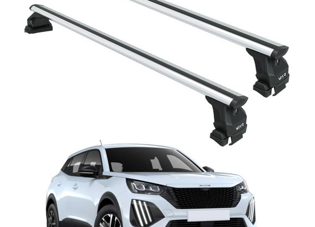 For Peugeot 2008 2020- Up Roof Rack Cross Bars Normal Roof Alu Silver