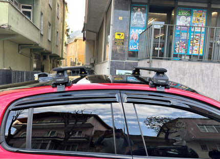 For Peugeot 208 2019-2025 Roof Rack System, Aluminium Cross Bar, Normal Roof, Black