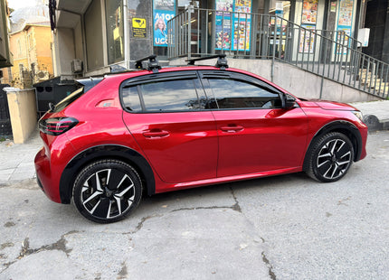 For Peugeot 208 2019-2025 Roof Rack System, Aluminium Cross Bar, Normal Roof, Black