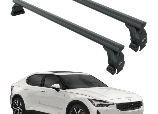 For Polestar Polestar 2 (2020-2025) Roof Rack Cross Bars Normal Roof, Black