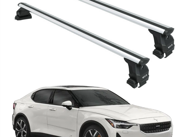 For Polestar Polestar 2 (2020-2025) Roof Rack Cross Bars Normal Roof, Silver
