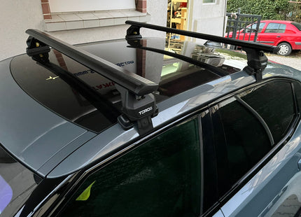 For Polestar Polestar 2 (2020-2025) Roof Rack Cross Bars Normal Roof, Black