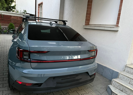 For Polestar Polestar 2 (2020-2025) Roof Rack Cross Bars Normal Roof, Silver