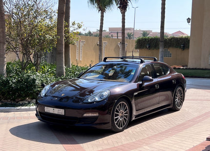 For Porsche Panamera 2009-2016 Roof Rack Cross Bars Fix Point Alu Black