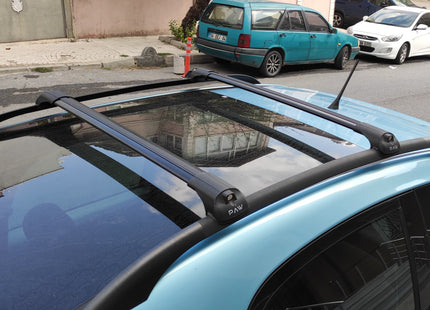 For Jeep Avenger 4xe Roof Rack System, Aluminium Cross Bar, Raised Rail, Silver